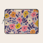 Funny sunny floral pattern Laptop Sleeve Gallery Image 1