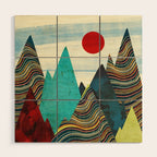 Color Peaks Wood Wall Art Gallery Image 1