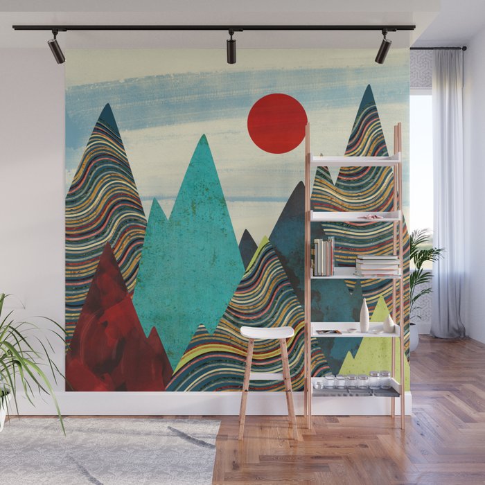 Color Peaks Wall Mural Gallery Image 1
