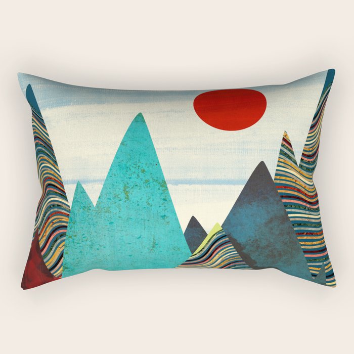Color Peaks Rectangular Pillow Gallery Image 2