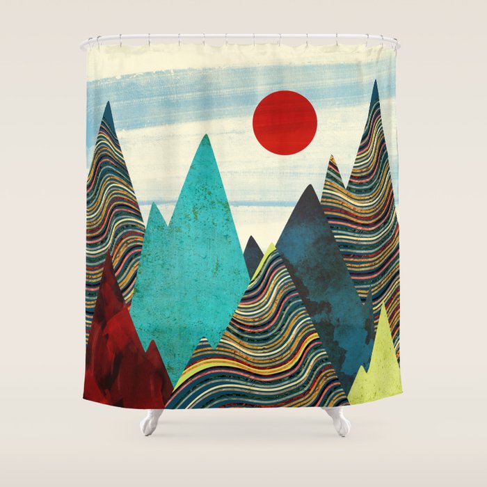 Color Peaks Shower Curtain Gallery Image 1