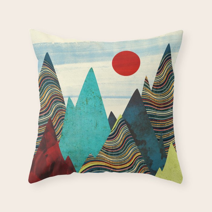 Color Peaks Throw Pillow Gallery Image 6