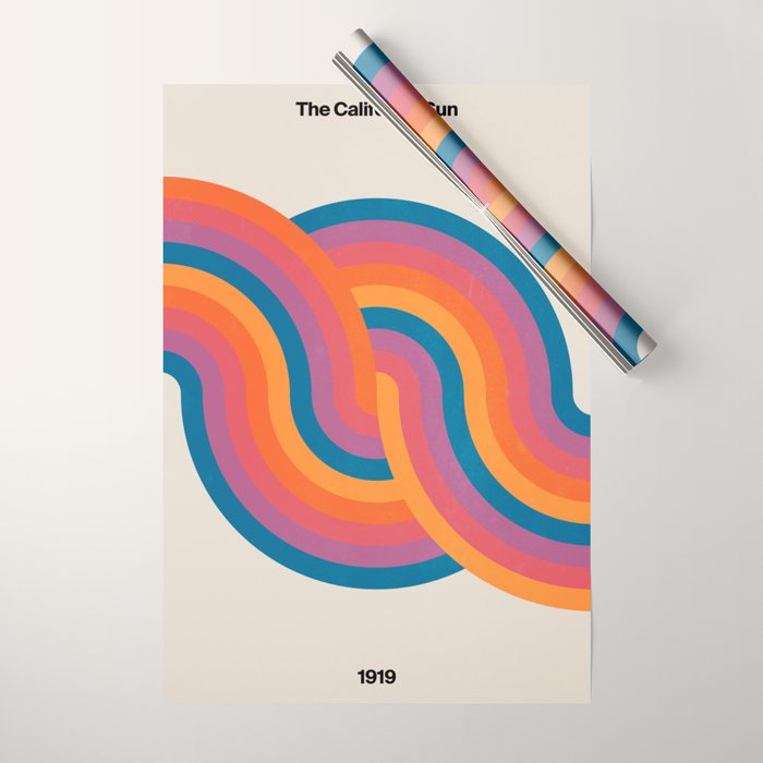 Vintage California Sun: Sacred Geometry Edition Wrapping Paper Gallery Image 1
