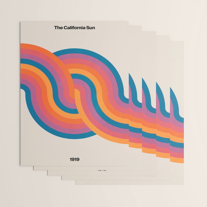 Vintage California Sun: Sacred Geometry Edition Wrapping Paper Gallery Image 3