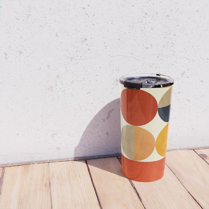 mid century abstract geometric Travel Mug Gallery Image 4