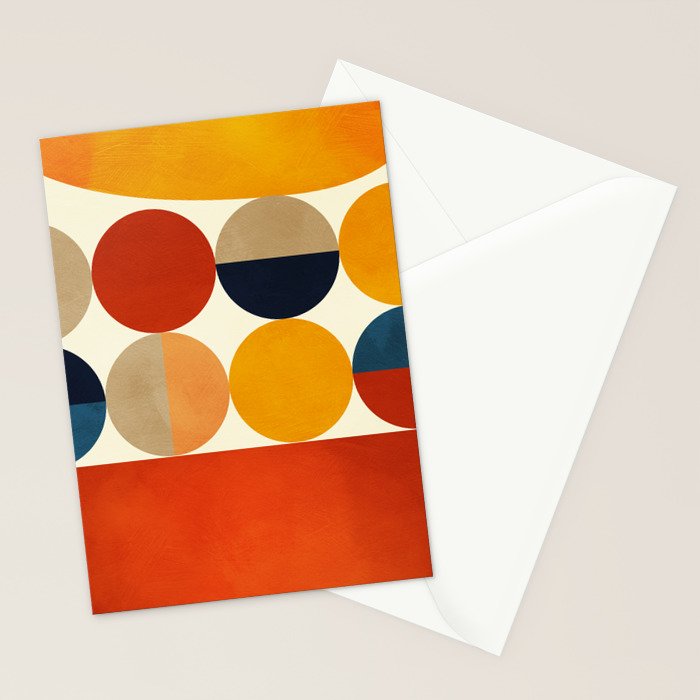 mid century abstract geometric Stationery Card Gallery Image 2