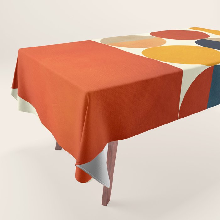 mid century abstract geometric Tablecloth Gallery Image 1