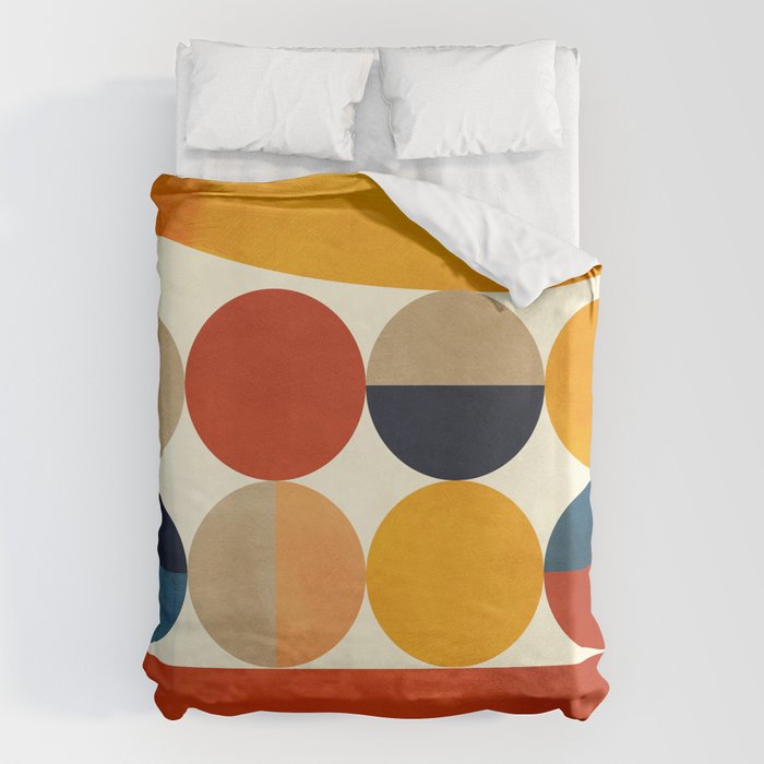 mid century abstract geometric Duvet Cover Gallery Image 6