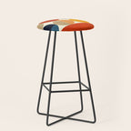 mid century abstract geometric Stool Gallery Image 1