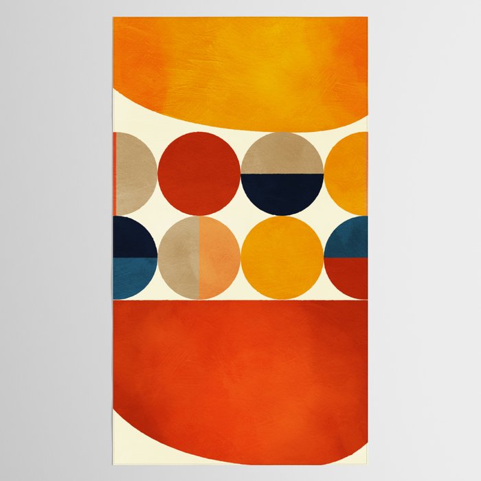 mid century abstract geometric Tablecloth Gallery Image 2