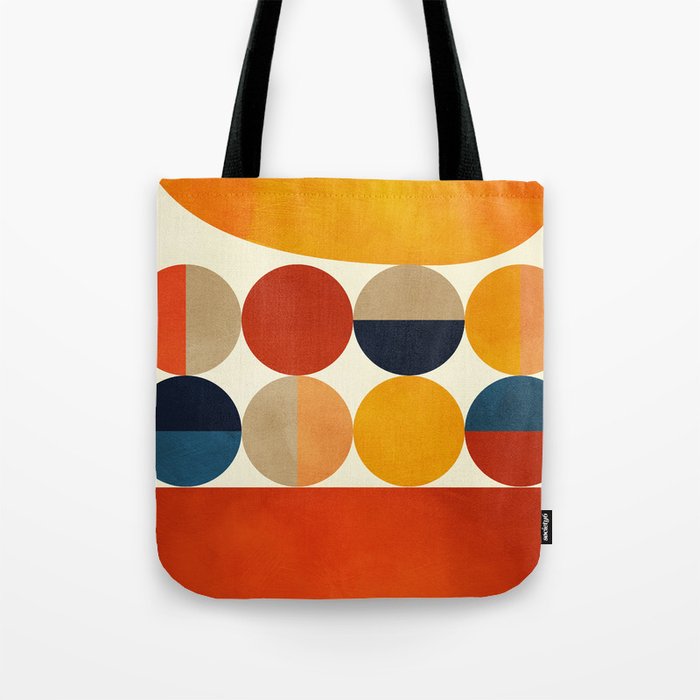 mid century abstract geometric Tote Bag Gallery Image 1