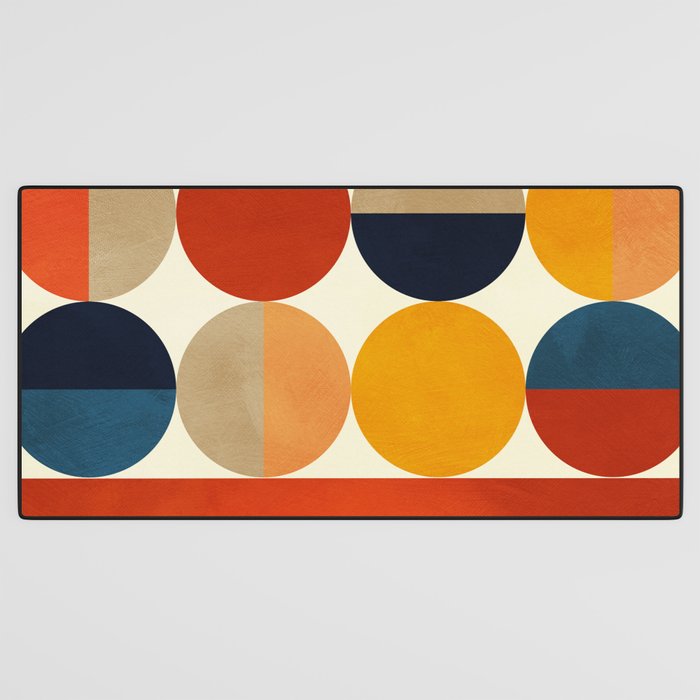 mid century abstract geometric Desk Mat Gallery Image 3