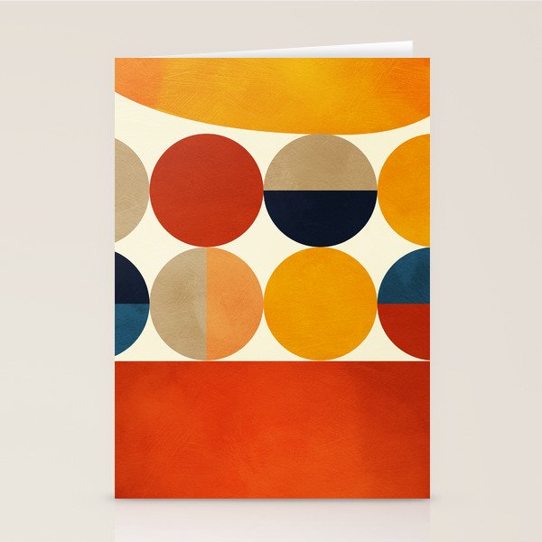 mid century abstract geometric Stationery Card Gallery Image 2