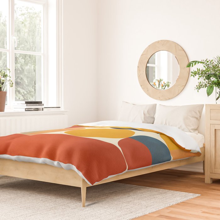 mid century abstract geometric Duvet Cover Gallery Image 2
