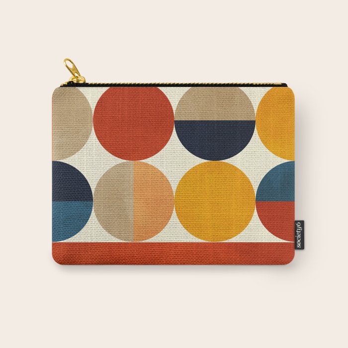 mid century abstract geometric Carry All Pouch Gallery Image 1