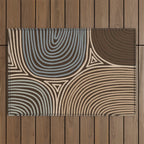 Tribal Pattern in Brown & Gray Outdoor Rug Gallery Image 1