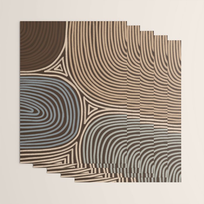 Tribal Pattern in Brown & Gray Wrapping Paper Gallery Image 3