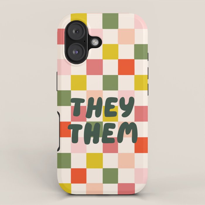 They / Them Pronouns iPhone Case Gallery Image 1