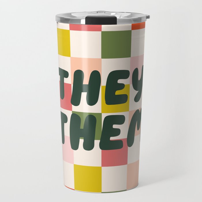 They / Them Pronouns Travel Mug Gallery Image 1