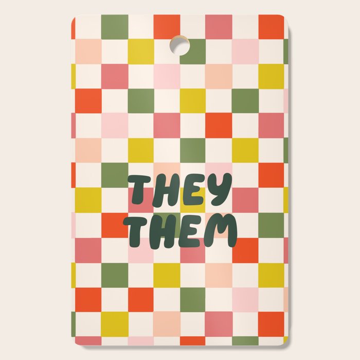 They / Them Pronouns Cutting Board Gallery Image 1