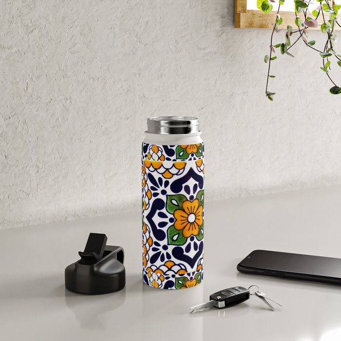 talavera mexican tile_4 Water Bottle Gallery Image 4