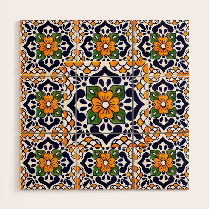 talavera mexican tile_4 Wood Wall Art Gallery Image 1