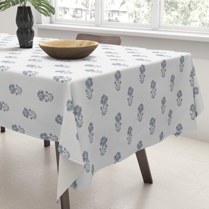 Hydrangea Block Print Tablecloth Gallery Image 3