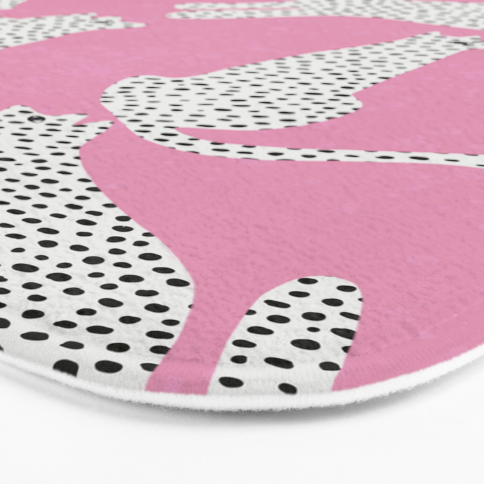 Pink Leopard Bath Mat Gallery Image 3