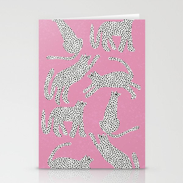 Pink Leopard Stationery Card Gallery Image 2