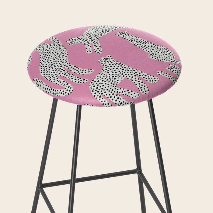 Pink Leopard Stool Gallery Image 2