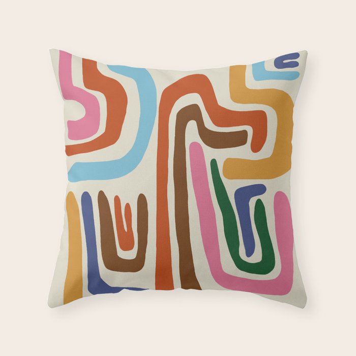 Feeling flow Throw Pillow Gallery Image 1