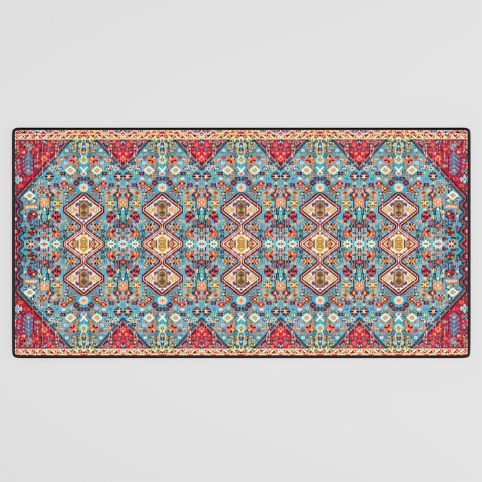 Colorful Kaleidoscope: Vintage Bohemian Moroccan Art Desk Mat Gallery Image 3