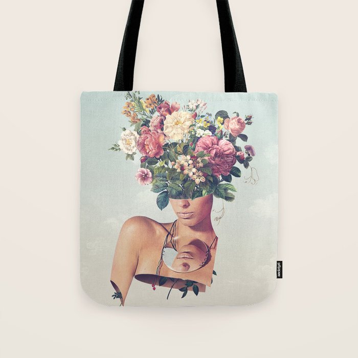 Flower-ism - Bouquet Pot Head Tote Bag Gallery Image 1