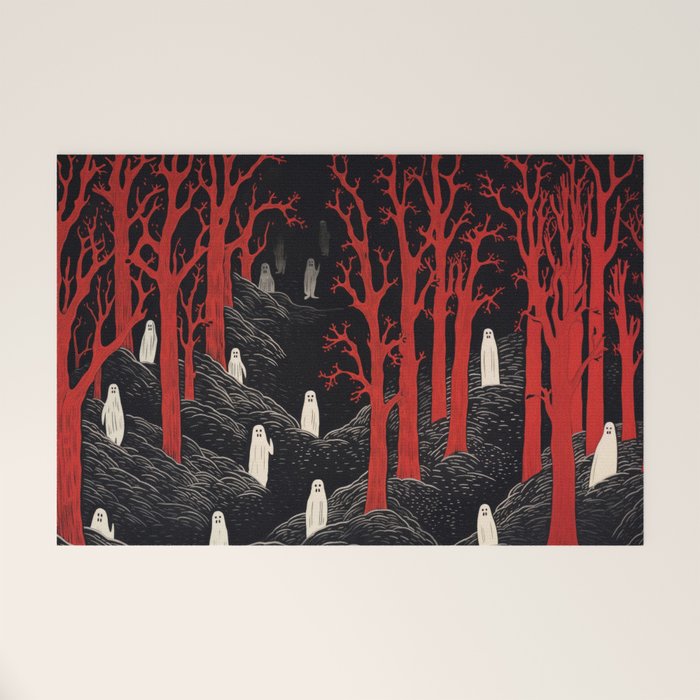 Haunted Ghost Forest  Welcome Mat Gallery Image 1
