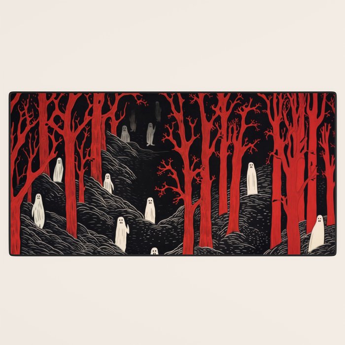 Haunted Ghost Forest  Desk Mat Gallery Image 3