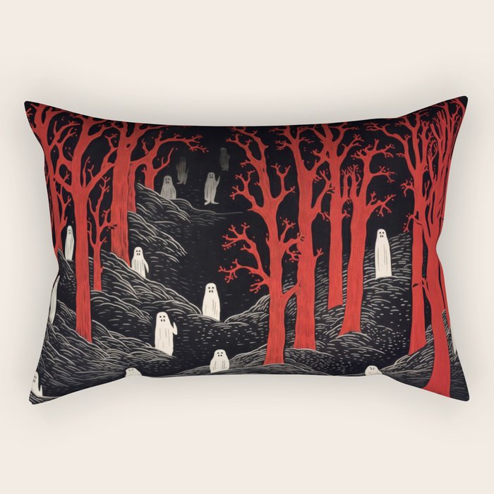 Haunted Ghost Forest  Rectangular Pillow Gallery Image 2