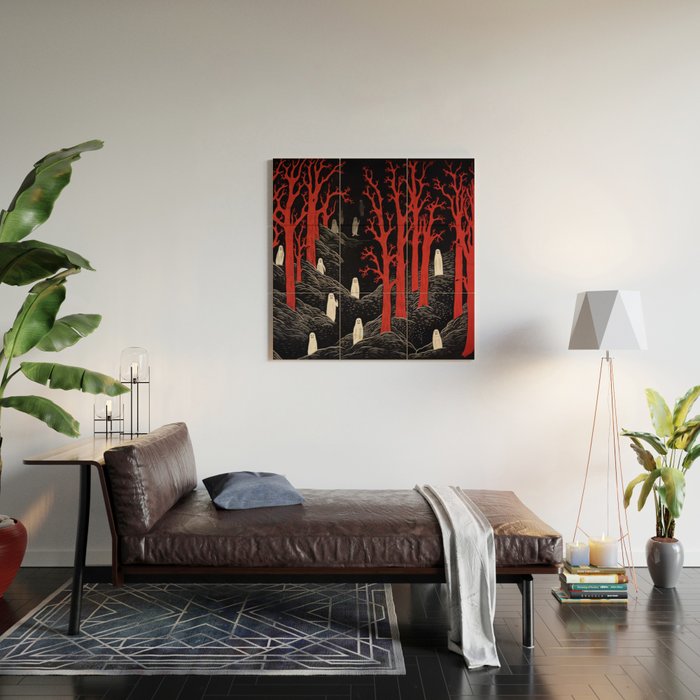 Haunted Ghost Forest  Wood Wall Art Gallery Image 2