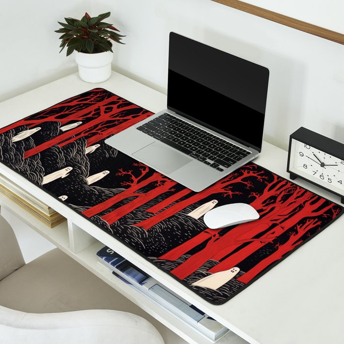 Haunted Ghost Forest  Desk Mat Gallery Image 2