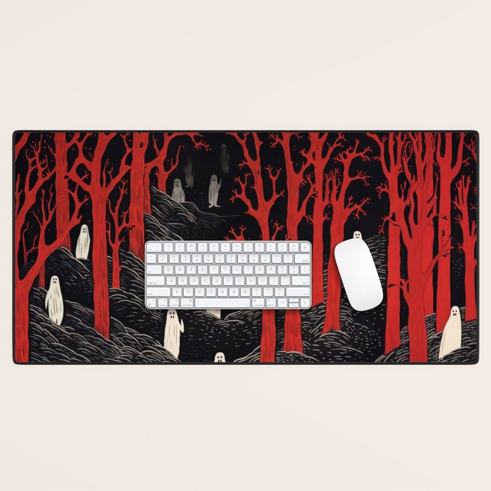 Haunted Ghost Forest  Desk Mat Gallery Image 1