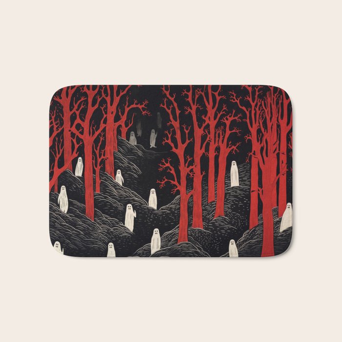 Haunted Ghost Forest  Bath Mat Gallery Image 1