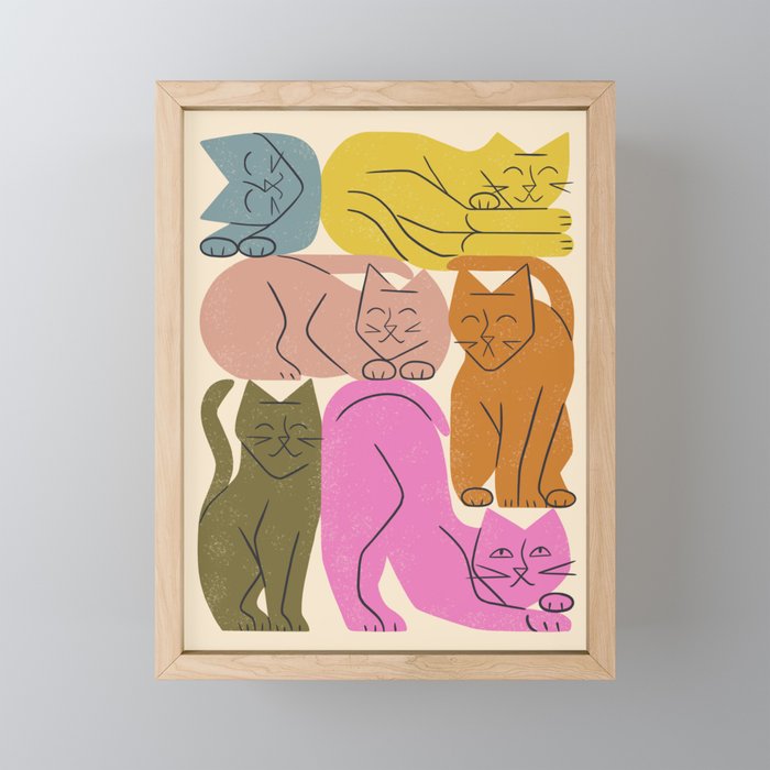 Stack of Cats No. 1 Mini Art Print Gallery Image 1
