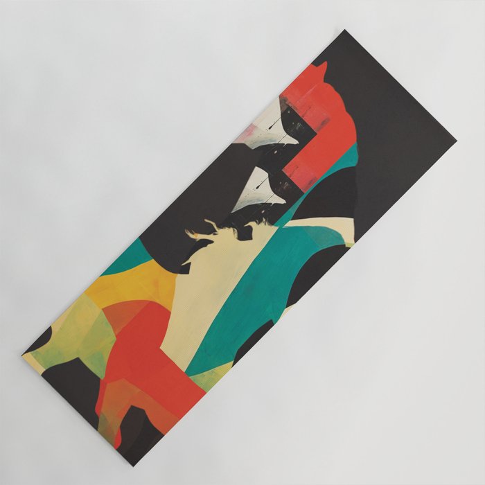 Colorful Abstract Horses 2 Yoga Mat Gallery Image 1