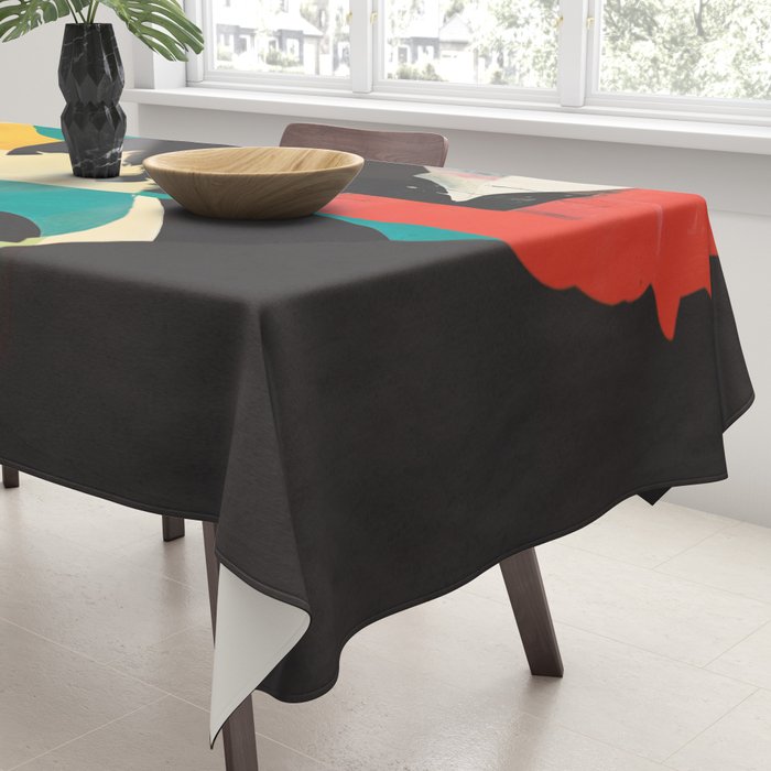 Colorful Abstract Horses 2 Tablecloth Gallery Image 3