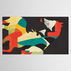 Colorful Abstract Horses 2 Tablecloth Gallery Image 2