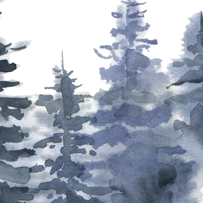 Blue Forest, Abstract Watercolor Coffee Mug Gallery Image 2