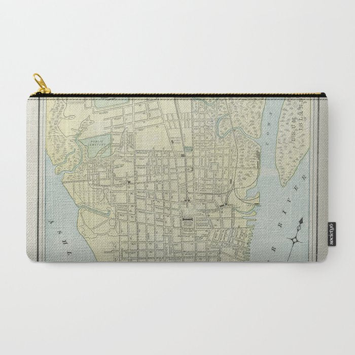 Vintage Map of Charleston SC (1901) Carry All Pouch Gallery Image 2