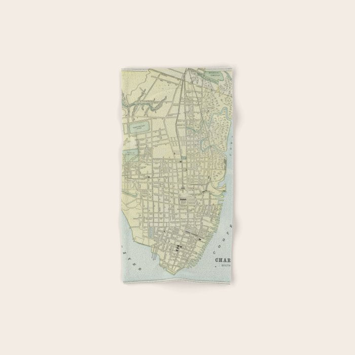 Vintage Map of Charleston SC (1901) Towels Gallery Image 1