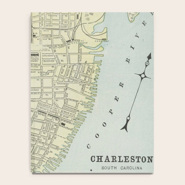 Vintage Map of Charleston SC (1901) Notebook Gallery Image 4