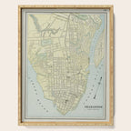 Vintage Map of Charleston SC (1901) Serving Tray Gallery Image 1