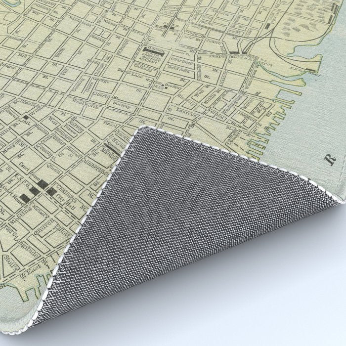 Vintage Map of Charleston SC (1901) Rug Gallery Image 4